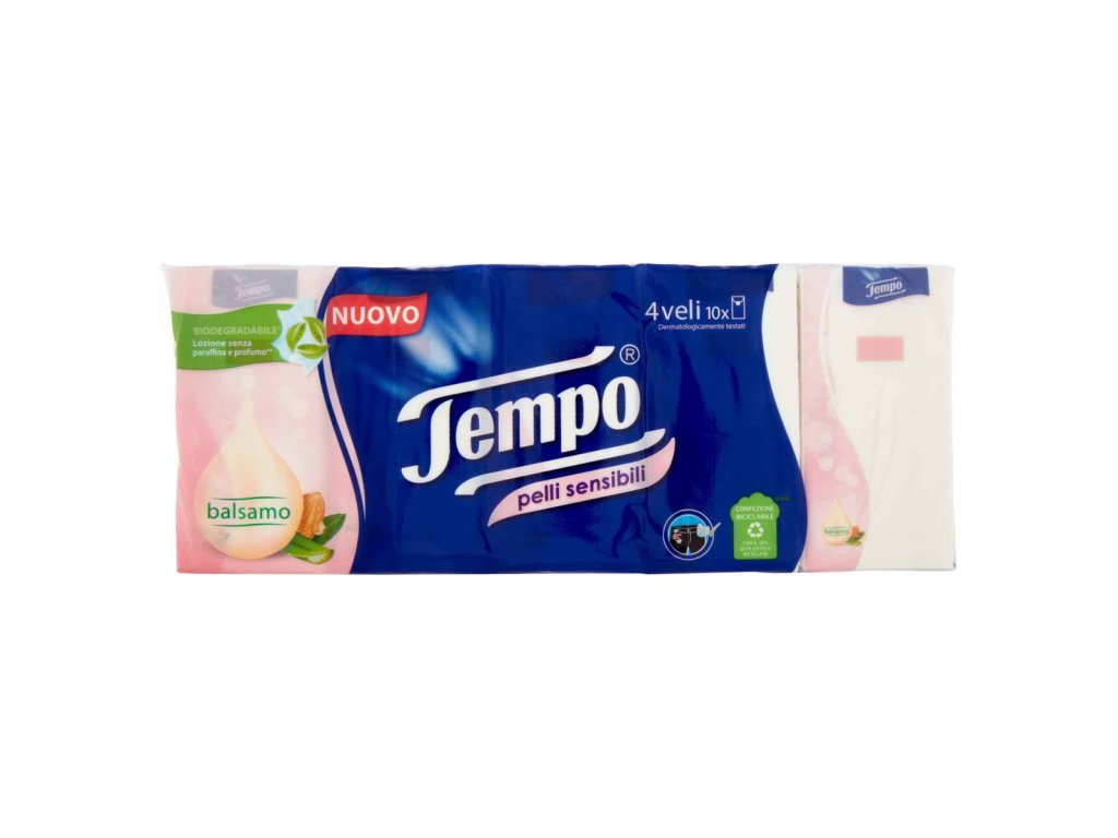 FAZZOLETTI 4 VELI PER PELLI SENSIBILI