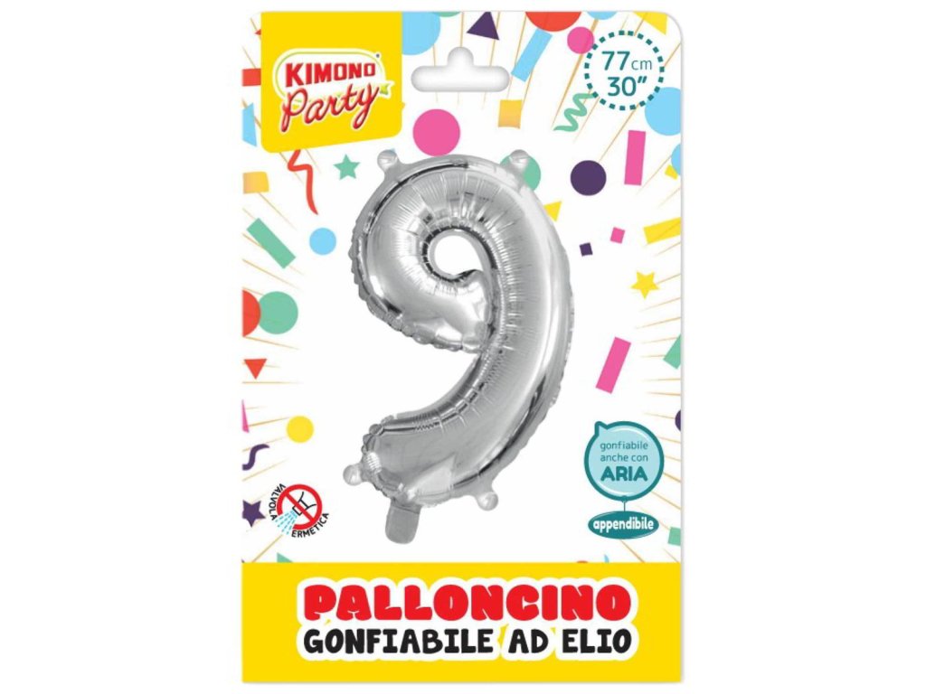 PALLONCINO GONFIABILE AD ELIO NR.9 CM 77