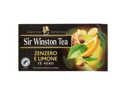 Černý čaj Sir Winston se zázvorem a citronem 20 ks