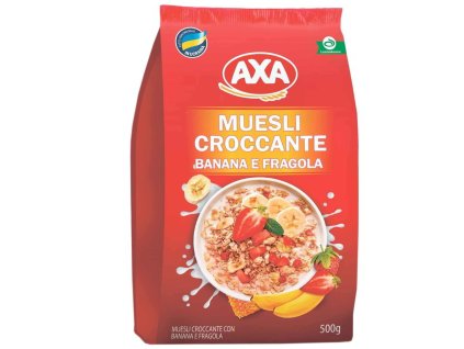 AXA MUESLI CROCCANTE CON BANANA E FRAGOLE  500gr