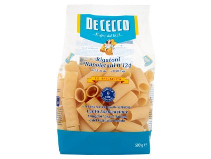 De Cecco semolinové cestoviny Rigatoni Napoletani n.124 500g