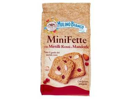 Mulino bianco mini sucháre s brusnicami a mandľami 90g
