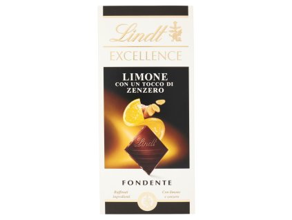 Lindt Excellence tmavá čokoláda s citrónom a zázvorom 100g