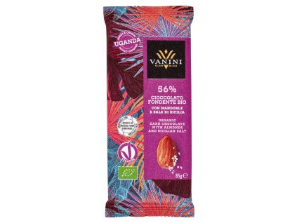 Vanini 56% Bio Hořká Čokoláda Tyčinky Mandle Sp. - 85g