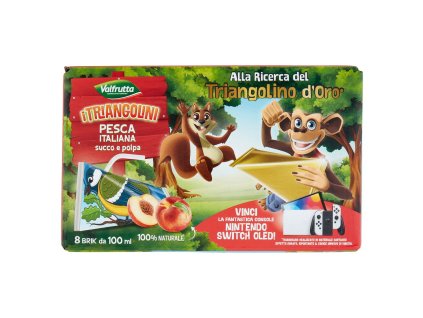 Valfrutta Broskvový Trojúhelníkový Džus - 100ml X8
