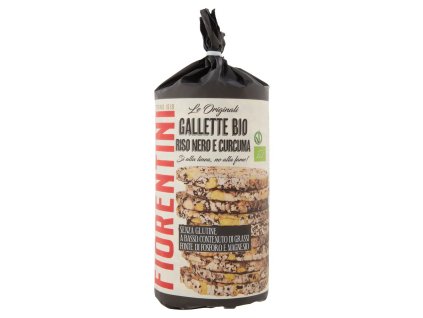 Fiorentini bio ryžové chlebíky z čiernej ryže s kurkumou 100g