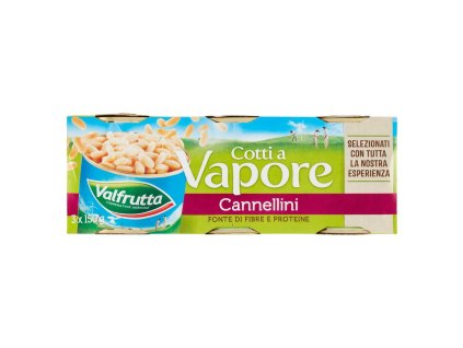 Valfrutta dusené fazule cannellini 3 x 150 g