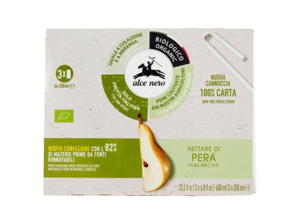 Alce Nero hruškový nektár 3x200ml