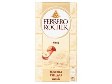 Ferrero Rocher jemná biela čokoláda s celými lieskovými orieškami 90g