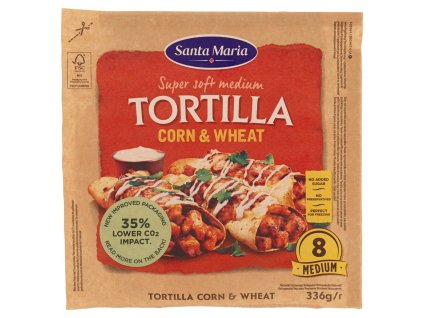 Santa Maria tradičné mexické tortilly z pšenice a kukurice 336g