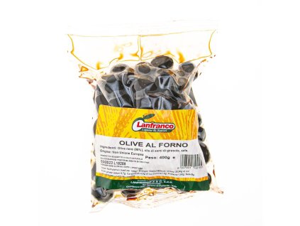 Lanfranco Pečené Čierne Olivy - 400gr