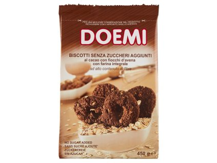 Doemi ovsené celozrnné sušienky s kakaom 450g