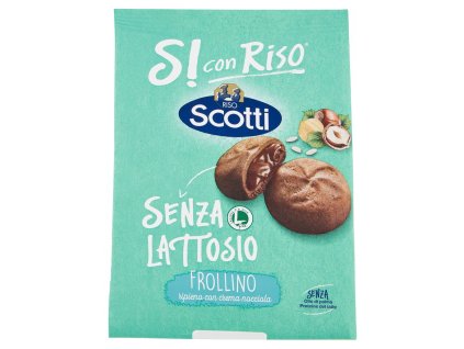 Riso scotti sušienky plnené lieskovým krémom bez laktózy 350g