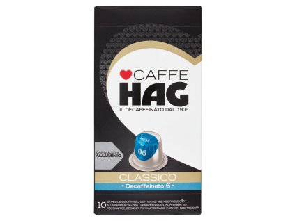 Hag Klasické Bezkofeínové Kapsule Komp. Nespresso X10