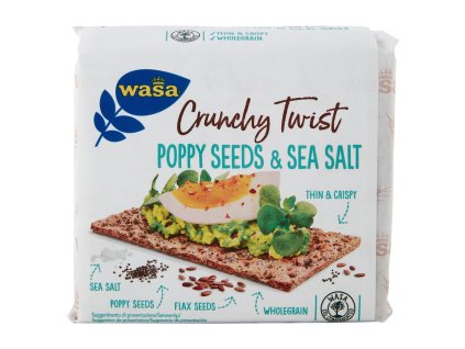 Wasa chrumkavý celozrnný chlebík s makovými semienkami 245g