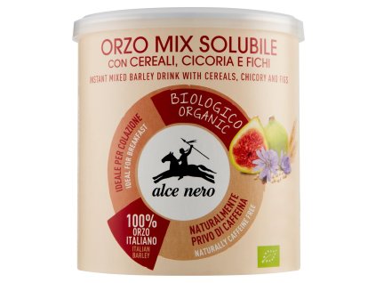 Alce Nero ječmenný nápoj s cereáliemi, čekankou a fíky 125 g BIO