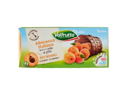 Valfrutta marhuľový džús 3x200ml
