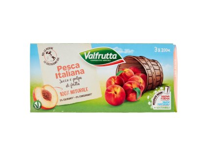 Valfrutta Broskyňová Šťava V Tehličke - 200ml X3