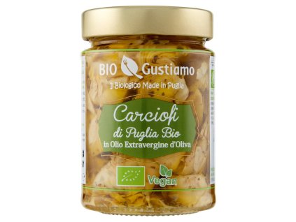 Bio organica krájané artičoky v oleji 280 g
