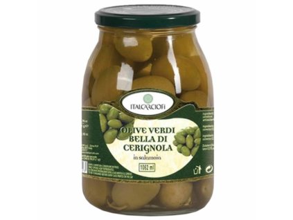 Italcarciofi zelené olivy ve slaném nálevu 1062 ml