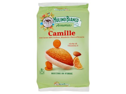 Mulino bianco camille koláčiky s mrkvou,mandľami a pomarančami 8x38g