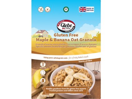 Glebe farm granola s javorovým sirupom a banánom 325g