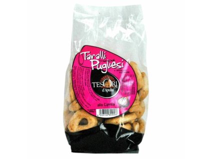 Tesori d’Apulia tradičné apúlske chrumkavé taralli s cibuľou 300g