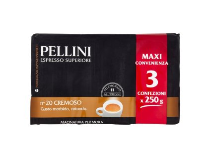 Mletá káva Pellini espresso č. 20 * 3 x 250 g