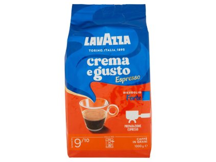 Lavazza Crema e Gusto Intenzita 9 Zrnková Káva 1kg