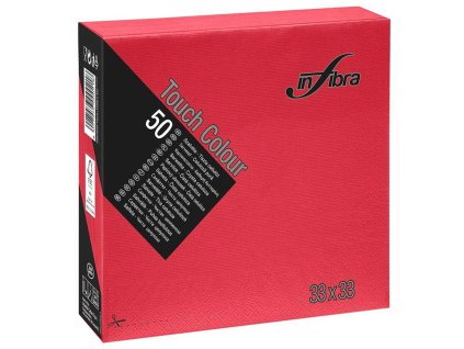 Infibra červené dvouvrstvé ubrousky 40 ks