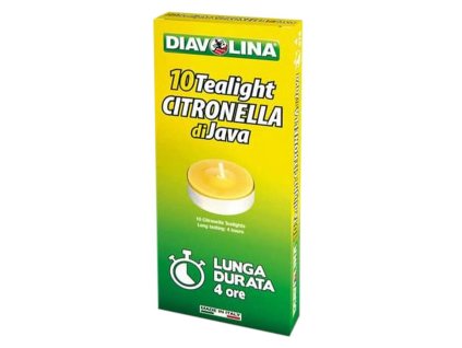 Diavolina Citronella Čajová Svíčka - 10ks
