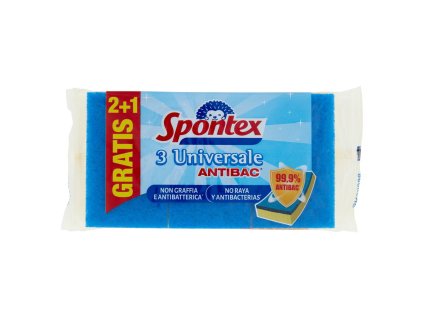 Spontex antibakteriální houbičky na nádobí, 2 ks + 1