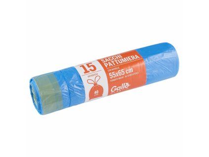 Odpadkové pytle modré 40 l, 15 ks (55×65)