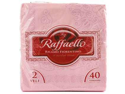 Raffaello růžové dvouvrstvé ubrousky 40 ks
