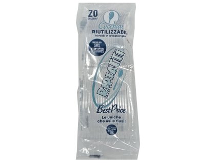 Ripiatti plastové lyžice na viac použití 20ks