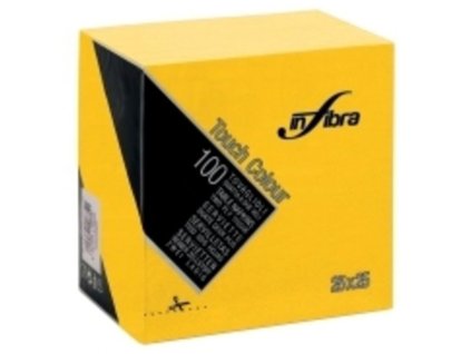 Infibra žluté dvouvrstvé ubrousky 100 ks