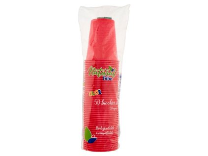 Červené bioplastové poháre - 200 ml