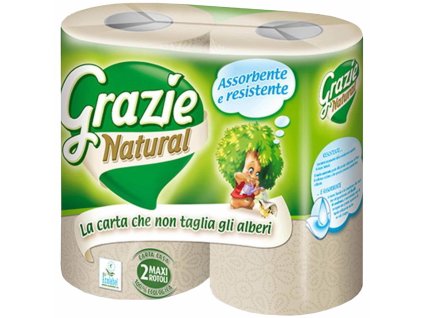 Kuchyňské papírové ručníky Grazie natural, 2 ks