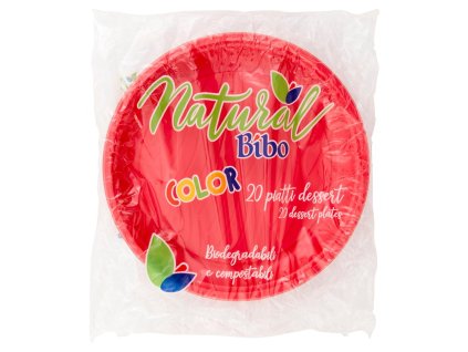 Dezertní talíře Bibo BIO 17 cm 20 ks červené