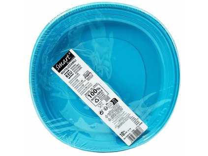 Jednorázové talíře Smart 22 cm, 10 ks, modré