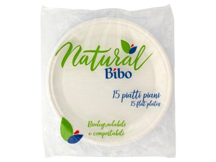 Bibo biokompostovatelné plytké talíře 21,5cm prům. 15ks