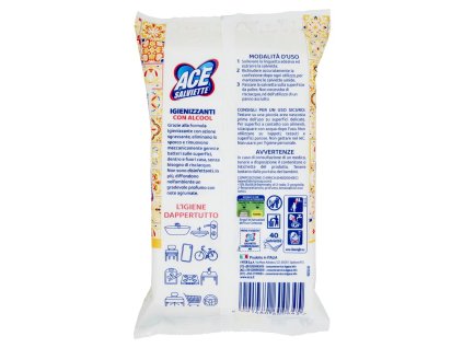 Ace dezinfekčné obrúsky s alkoholom vôňa citrón 40ks