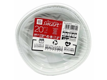 Smart jednorázové tanieriky 18cm 20ks biele