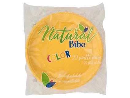 Jednorázové BIO talíře Bibo, 20 ks, žluté