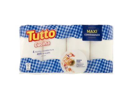 Tutto Kuchynská Utierka 4 Rolky - 100 Listov -