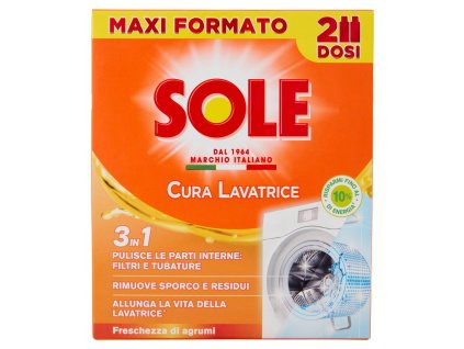 SOLE prostriedok na čistenie práčky s vôňou citrónu 3v1 2x250ml