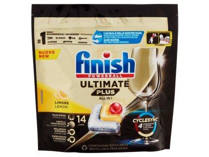 Finish Ultimate Plus Citronové Tablety Do Myčky Nádobí - 14x