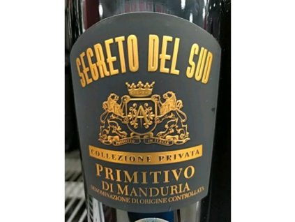 Segreto Del Sud Primitivo Di Manduria DOC 750ml