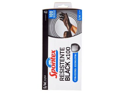 Ochranné rukavice Spontex černé S/M 100 ks