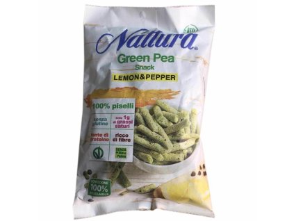 Nattura bio hráškové tyčinky s citronem a černým pepřem 80 g
